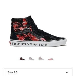 Vans Black and Red High-Top Sneakers